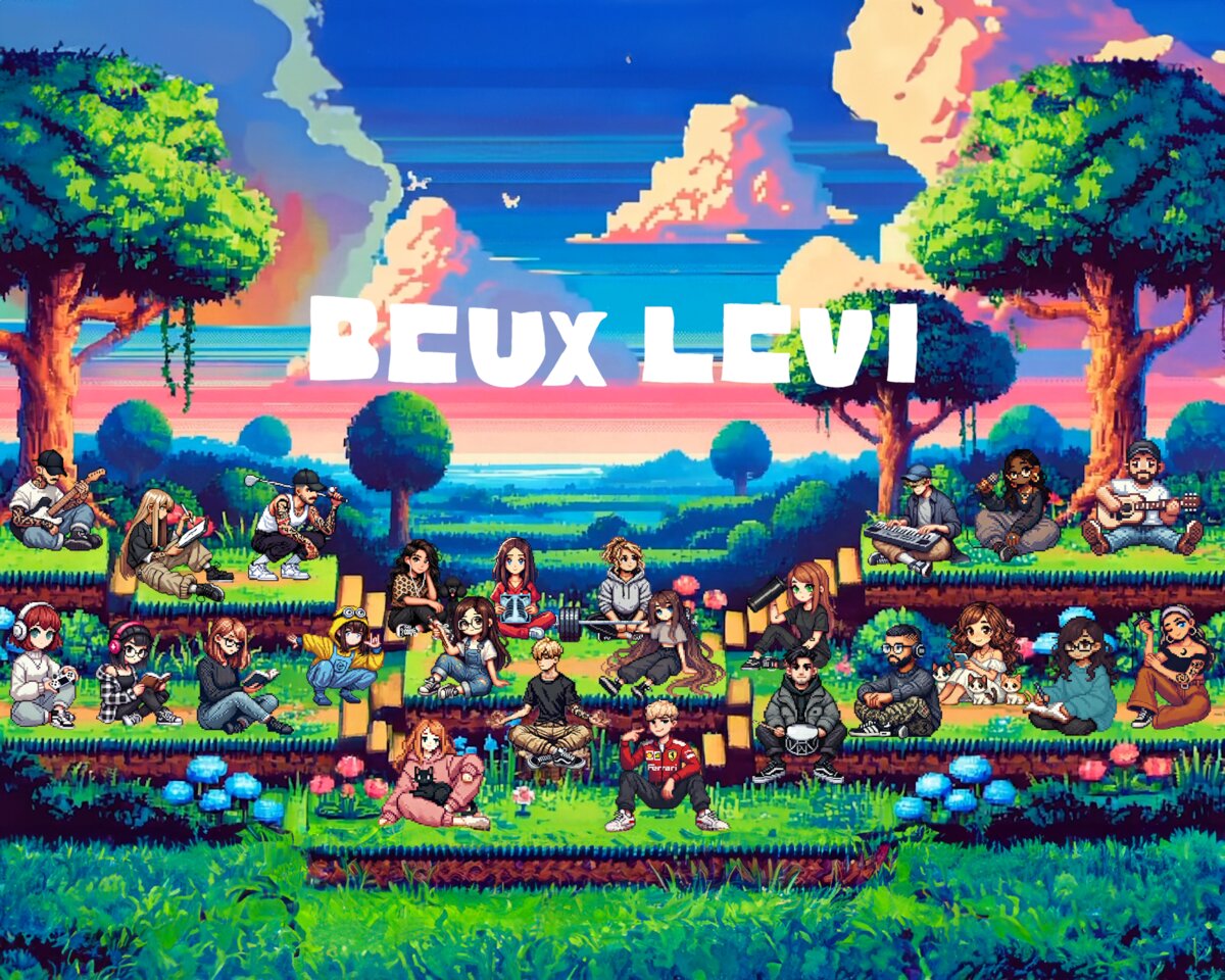 Pixel-art illustration of the Beux Levi community